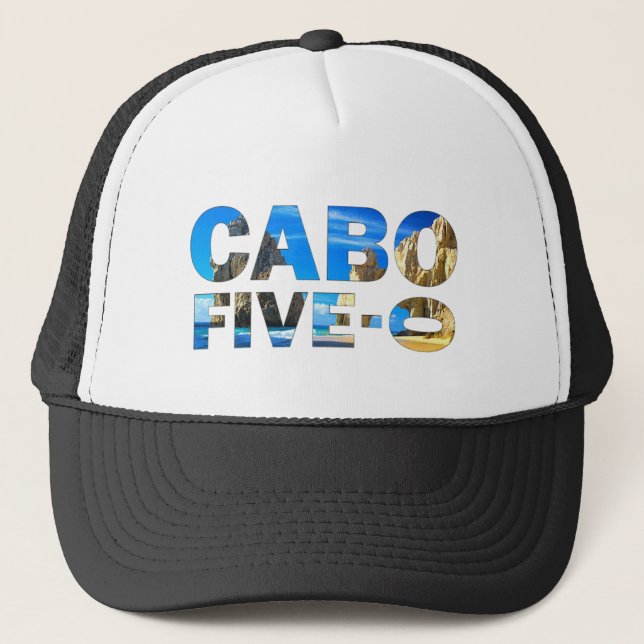 Cabo 50th birthday trucker trucker hat (Front)