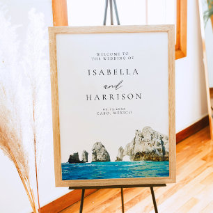 CABO MEXICO Skyline Destination Wedding Welcome Poster