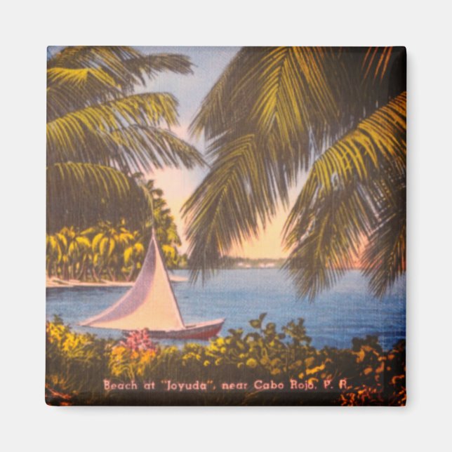 Cabo Rojo, Puerto Rico - Beach at Joyuda Magnet (Front)