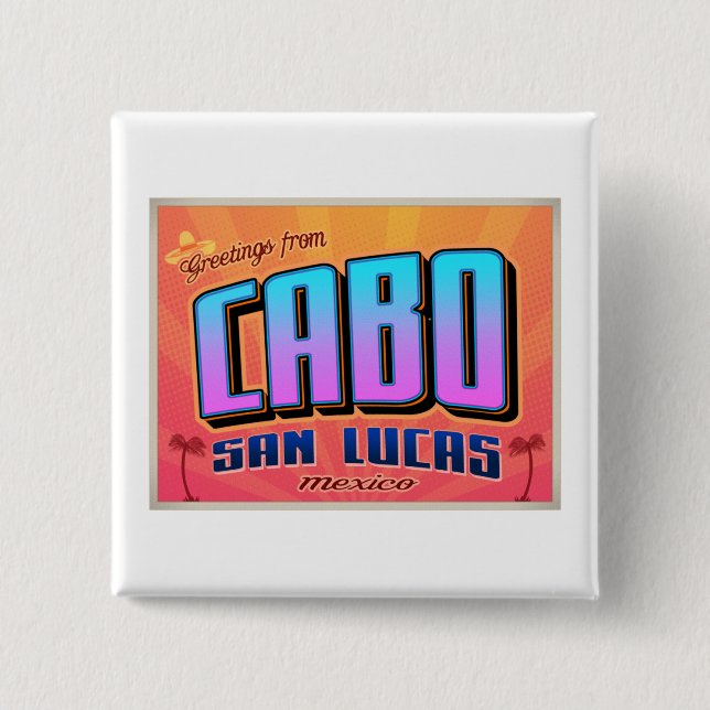 CABO SAN LUCAS 15 CM SQUARE BADGE (Front)