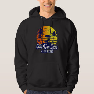 Cabo San Lucas 2023 Mexico Sunset Beach Retro Hoodie