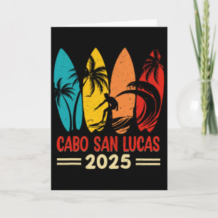 Cabo San Lucas 2025 Trip Tropical Palm Tree Surf S Card