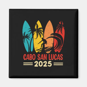 Cabo San Lucas 2025 Trip Tropical Palm Tree Surf S Magnet