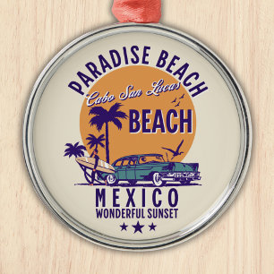 Cabo San Lucas Beach Mexico Tropical Beach Metal Tree Decoration