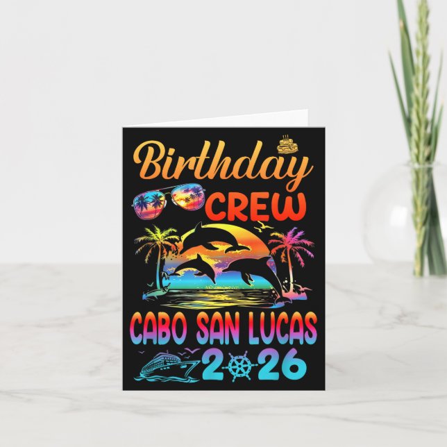 Cabo San Lucas Birthday Trip Vacation 2026 Matchin Card (Front)