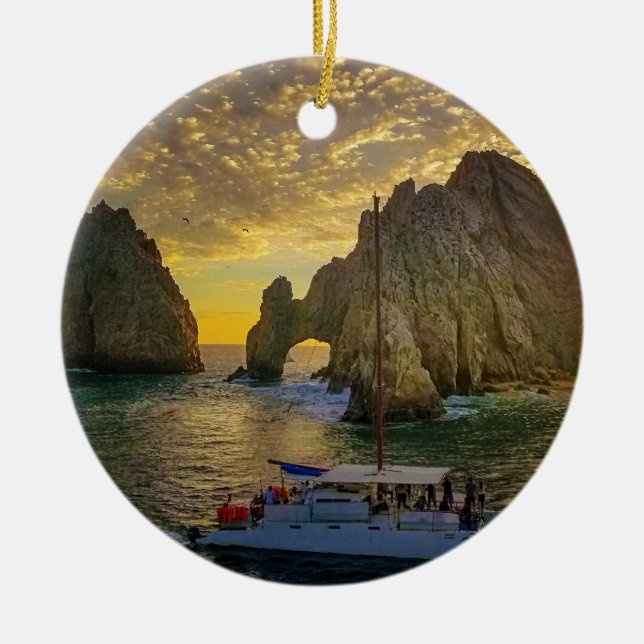 Cabo San Lucas Christmas Ornament with date (Front)
