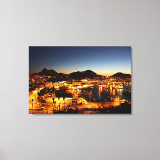 Cabo San Lucas Cityscape At Sunset, Mexico Canvas Print