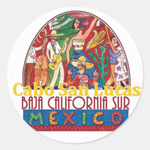 CABO SAN LUCAS CLASSIC ROUND STICKER