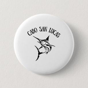 Cabo San Lucas Deep Sea Fishing Jumping Marlin Sou 6 Cm Round Badge