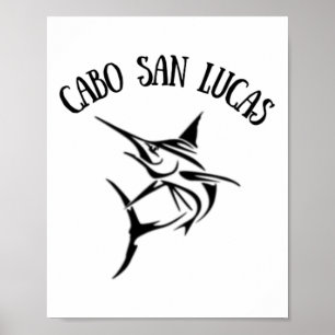 Cabo San Lucas Deep Sea Fishing Jumping Marlin Sou Poster