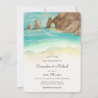 Cabo San Lucas | El Arco | Destination Wedding Inv Invitation