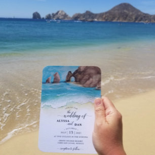 Cabo San Lucas   El Arco   Destination Wedding Invitation