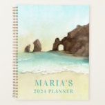 Cabo San Lucas | El Arco  Planner<br><div class="desc">This planner has a watercolor image of the sun set behind el arco in Cabo San Lucas Mexico. This design coordinates with other designs from the Cabo San Lucas  Wedding Collection.</div>