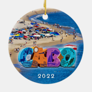 Cabo San Lucas Graphic, Ceramic Ornament