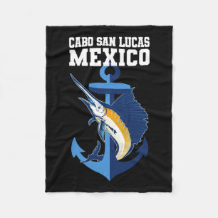 Cabo San Lucas Marlin Fishing Adventure Anchor Fleece Blanket