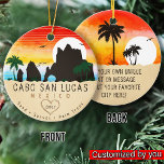Cabo San Lucas Mexico Arch Vintage retro Sunset Ceramic Tree Decoration<br><div class="desc">Cabo San Lucas Mexico This design is for all lovers of fishing in Cabo San Lucas, especially Sailfish. You can also give it as a gift on Christmas, birthday or on any occasion Excellent gift idea for friend, girl, cousin, brother, or immigrant sister who loves Mexico. Great souvenir for anyone...</div>