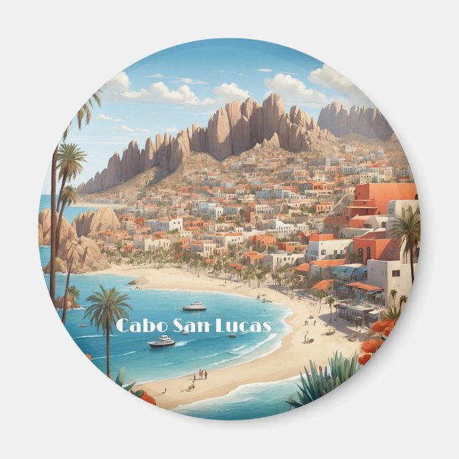 Cabo San Lucas Mexico Beach Ocean Trip Magnet (Front)