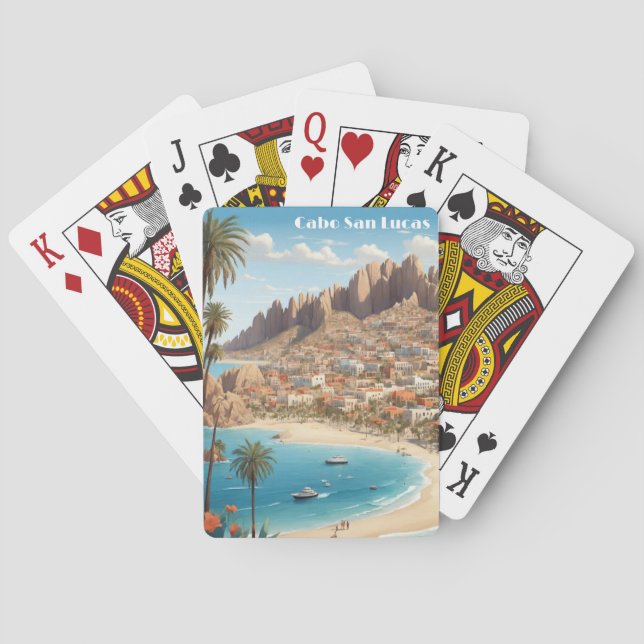 Cabo San Lucas Mexico Beach Ocean Trip Playing Cards (Back)
