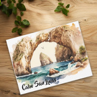 Cabo San Lucas Mexico Beach Watercolor
