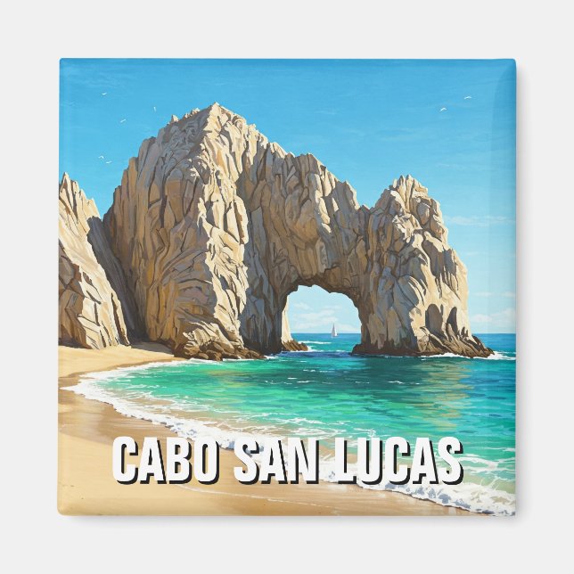 Cabo San Lucas Mexico El Arco Travel Magnet (Front)