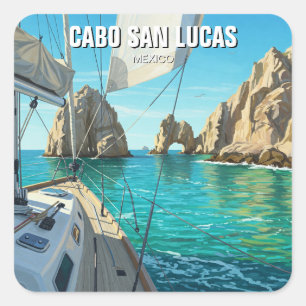 Cabo San Lucas Mexico El Arco Travel Square Sticker