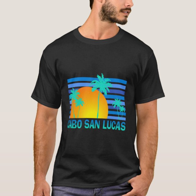 Cabo San Lucas Mexico Palm Tree Vacation T-Shirt (Front)