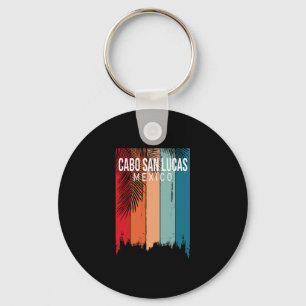 Cabo San Lucas Mexico Retro Key Ring