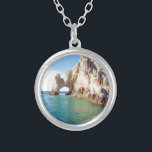 Cabo San Lucas Mexico Silver Plated Necklace<br><div class="desc">Beautiful scene from the Mexican Riviera.</div>