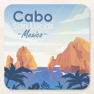 Cabo San Lucas Mexico Square Paper Coaster