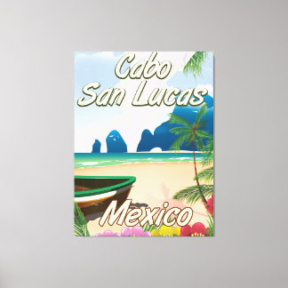 Cabo San Lucas Mexico travel poster Canvas Print