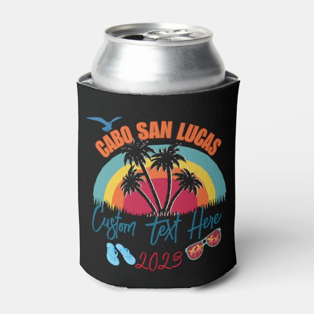 Cabo San Lucas Mexico Vacation Personalisation  Can Cooler (Can Front)