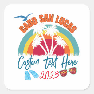 Cabo San Lucas Mexico Vacation Personalisation  Square Sticker