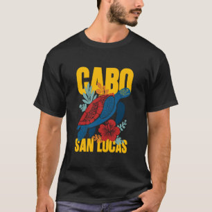 Cabo San Lucas Mexico Vacation Sea Turtle Floral P T-Shirt