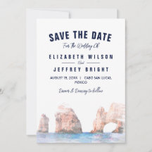 Cabo San Lucas Mexico Watercolor Save the Date