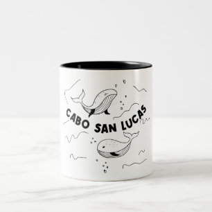 Cabo San Lucas Mexico Whales Two-Tone Coffee Mug
