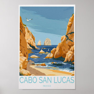 Cabo San Lucas Poster, Mexico Travel Wall Art