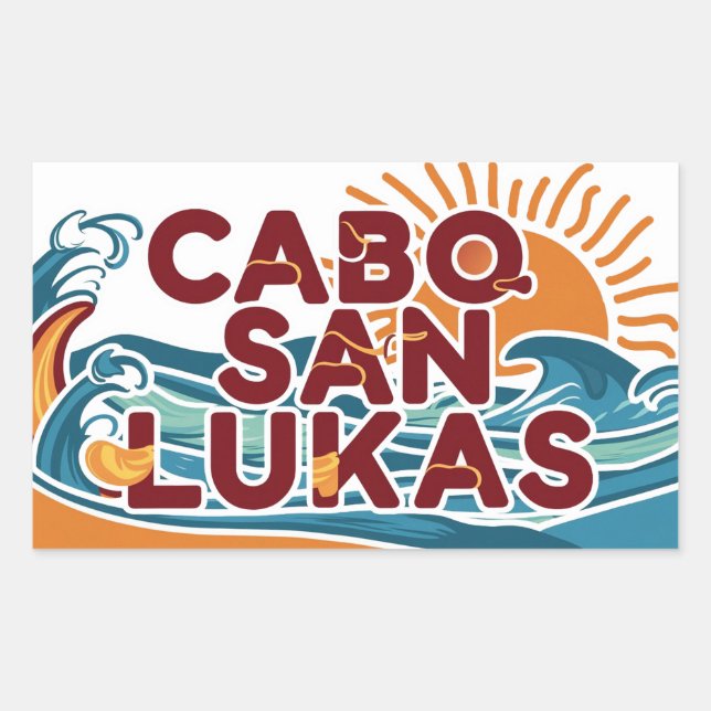Cabo San Lucas Rectangular Sticker (Front)