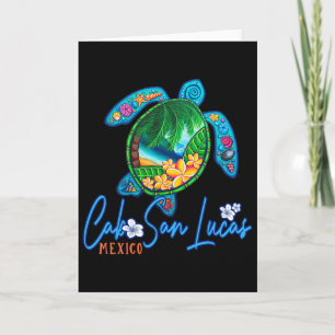 Cabo San Lucas Sea Turtle Mexico Vacation Family T Card