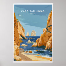 Cabo San Lucas Travel Print, Mexico Wall Art
