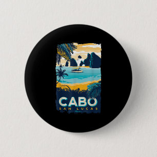 Cabo San Lucas Tropical Beach Mexico Travel Vintag 6 Cm Round Badge
