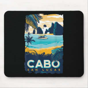 Cabo San Lucas Tropical Beach Mexico Travel Vintag Mouse Mat