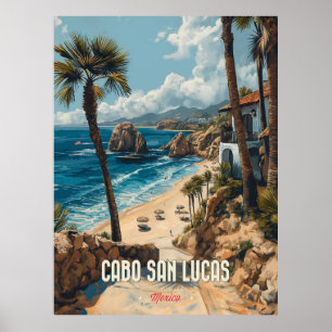Cabo San Lucas Vintage Travel  Poster