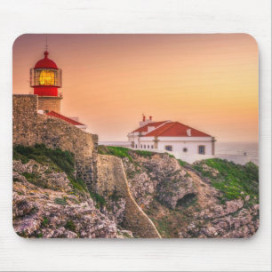 Cabo Sao Vicente At The Sunset   Algarve, Portugal Mouse Mat