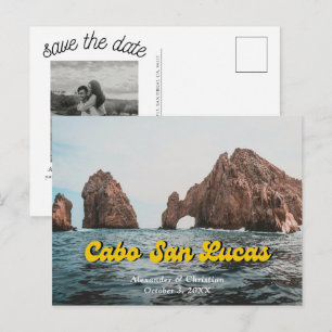 Cabo Save the Date Postcard Mexico Wedding