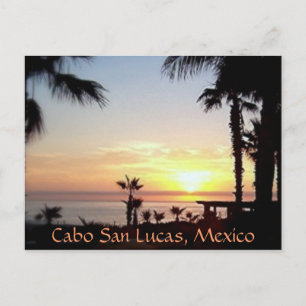 cabo sunset postcard