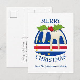 CABO VERDE Cape Festive Plum Pudding Christmas Holiday Postcard
