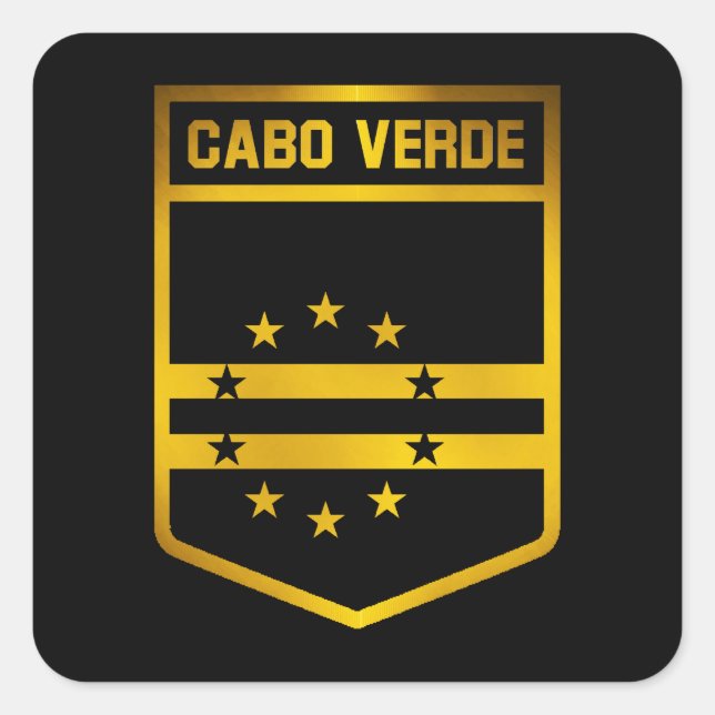 Cabo Verde Emblem Square Sticker (Front)