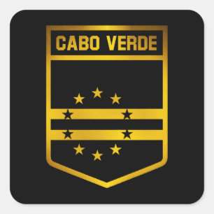 Cabo Verde Emblem Square Sticker