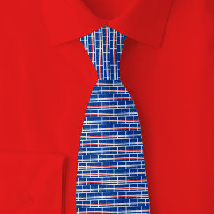 Cabo Verde Flag Brick Pattern Tie