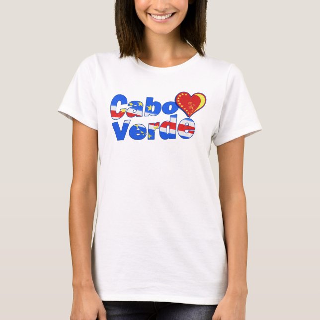 Cabo Verde Rose Heart T-Shirt (Front)